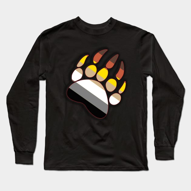 Bear Pride Paw Long Sleeve T-Shirt by TeeText